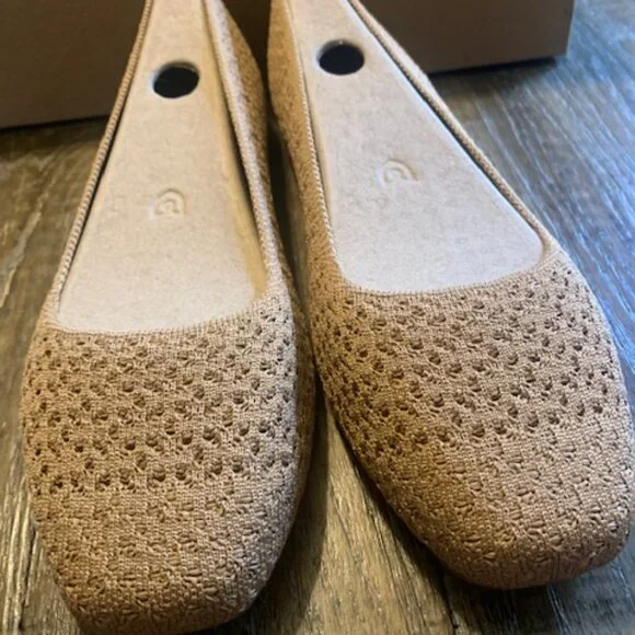 NIB Rothys Max Square Flat in Wren Crochet - Picture 2 of 6